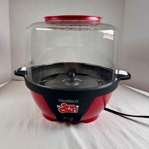 West Bend Stir Crazy Popcorn Popper Machine Red 82505R 850W Electric Movie Night